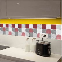 Carrelage Adhésif 3D Colure Rouge Access Deco