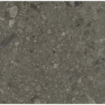 Carrelage Aspect terrazzo Berma noir rectifié 80x80 cm