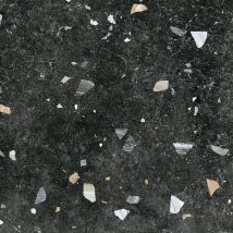 Carrelage Aspect terrazzo Granitia noir 66x66 cm