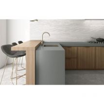 Carrelage d'intérieur - Faïence - Série pantheon - Dimensions : 20 x 60 cm - Ebur veincut Mat