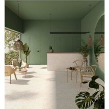 Bestile - Carrelage Effet Terrazzo Hexagonal arousa 25,8x29cm (1m2) Blanco - Les Carreaux de Jean