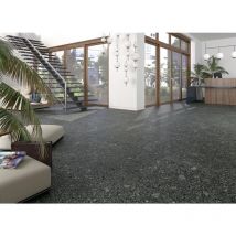 Carrelage Effet Terrazzo stracciatella 60x60 Miscela Grafito (1,44m²)- Les Carreaux de Jean