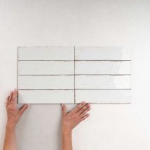 Carrelage Effet Zellige agadir Niebla 7x28cm (0,51m2) - Les Carreaux de Jean