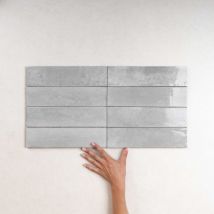 Carrelage Effet Zellige AGADIR Piedra 7x28cm (0,51m2) - Les Carreaux de Jean