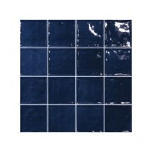 Carrelage Zellige Pompei bleu foncé 15x15 cm