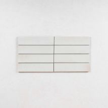 Carrelage Effet Zellige Blanc Cassé tanger 6x24 Off White (0,52m²) - Les Carreaux de Jean