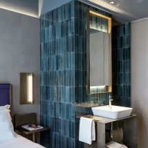 Marazzi - Carrelage Effet Zellige Bleu tanger 6x24 Blue (0,52m²) - Les Carreaux de Jean