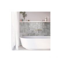 Carrelage Effet Zellige nolita Gris 6,5x20cm (0,35m2 ) - Les Carreaux de Jean