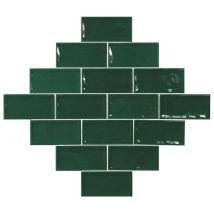 Carrelage Effet Zellige Vert 7.5x15 Glamour Verde - 0.45m²