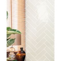 Nanda Tiles - Carrelage mural Effet Zellige laurel clay 6x20 (0,5m2) Aspen Bone - Les Carreaux de Jean
