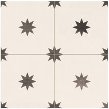 Carrelage grès cérame étoilé strella white - 44X44 cm