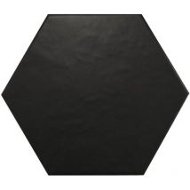 Carrelage hexagonal exatile noir mat 17,5x20 - 20338 - 0.71m²