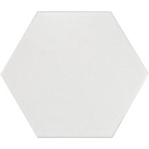 Tomette design hexatile - blanc casse mat 17.5x20 - 20339 0.71m²