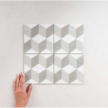 Carrelage Imitation Carreaux De Ciment 15x15 fiorella Brina (0,5m²) - Les Carreaux de Jean