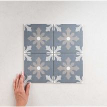 Carrelage Imitation Carreaux De Ciment 15x15 fiorella Dania (0,5m²) - Les Carreaux de Jean