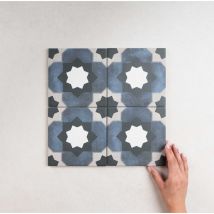 Carrelage Imitation Carreaux de Ciment fleur 15x15 (0,5m2) Janette - Les Carreaux de Jean