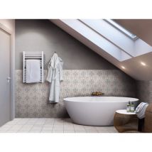 Nanda Tiles - Carrelage Imitation Carreaux de Ciment gabana 20x20cm (0,52m2) Fenn White - Les Carreaux de Jean