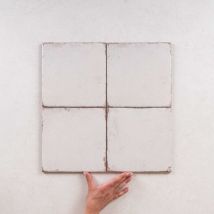 Nanda Tiles - Carrelage Imitation Carreaux De Ciment Grafton 20x20cm (0,52m2) Pearl White - Les Carreaux De Jean
