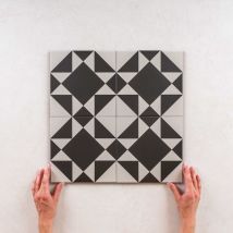 Nanda Tiles - Carrelage Imitation Carreaux de Ciment kompas 20x20cm (0,52m2) Venet - Les Carreaux de Jean