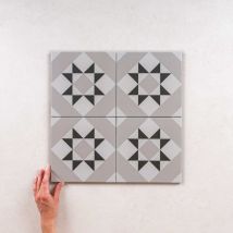 Nanda Tiles - Carrelage Imitation Carreaux de Ciment kompas 20x20cm (0,52m2) Vita - Les Carreaux de Jean