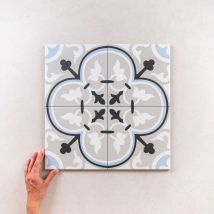 Nanda Tiles - Carrelage Imitation Carreaux de Ciment metropolis 20x20cm (0,52m2) Leander - Les Carreaux de Jean