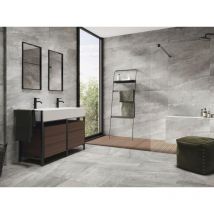 Carrelage imitation pierre Astro Gris 30x90 cm