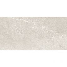 Carrelage imitation pierre Sevilla blanc mate 30x60 cm