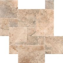 Carrelage imitation travertin Antibes beige 44x66 cm