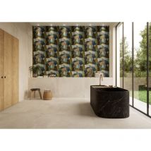 Carrelage intérieur Effet Béton azuma up 90x90 (1,62m2) Ivoire rectifié - Les Carreaux de Jean