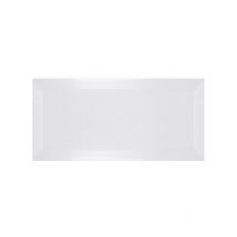 Ribesalbes - Carrelage métro biseauté blanco mate blanc 10x20 cm - 1m²