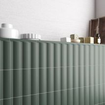 Carrelage Mural Faïence Effet Graphique 20x6.5cm – Boîte De 0.50 M2 – Pour Pose Droite Ou Diagonale – Résistant À L'Humidité – Equipe