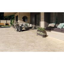 TAU - Carrelage sol extérieur effet pierre caramon 40x60 cm - Arena ad