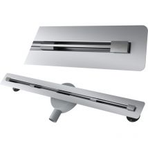 Granitan - Carrelage sous vide 80 cm bac a douche en acier receveur de douche luno inox 85112520