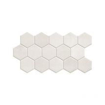 Carrelage tomette blanche mate 26.5x51 cm hex white - 0.95m²