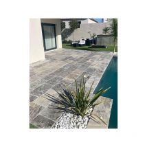 Stone By Stone - Carrelage Travertin Rustique - Silver - 40,6x61x1,2cm - Vieilli - (1 m²)