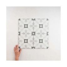 Carrelage Imitation Carreaux de Ciment art nouveau decor 20x20 Karlspatz Grey (1m²) - Les Carreaux de Jean