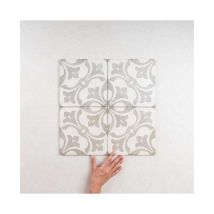 Carrelage Imitation Carreaux de Ciment art nouveau decor 20x20 La Rambla Grey (1m²) - Les Carreaux de Jean
