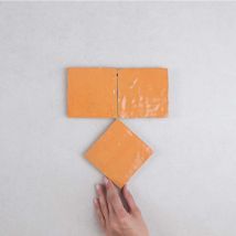Les Carreaux De Jean - Carrelage Véritable Zellige Marocain Orange 27 10x10cm (1m²)