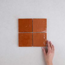 Les Carreaux De Jean - Carrelage Véritable Zellige Marocain Orange 6 10x10cm (1m²)