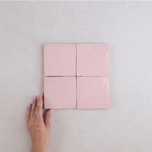 Les Carreaux De Jean - Carrelage Véritable Zellige Marocain Rose Clair 47 10x10cm (1m²)