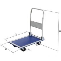 Carrello a piattaforma 73 x 47 x H83 cm portata massima 150 kg