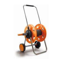 Carrello avvolgitubo da giardino – 60 m di tubo – Manico telescopico – Plastica e metallo – GF Garden