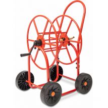 Carrello Avvolgitubo Manuale 80 mt in Acciaio Agrati Rosso