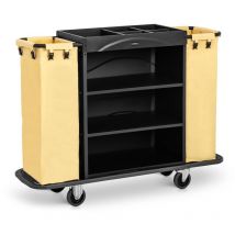 Uniprodo - Carrello Biancheria Hotel Carrello Servizio Albergo 2 Sacchi Biancheria 150 kg - Nero