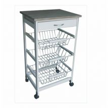 Carrello cucina bianco 3CES 47X37X76