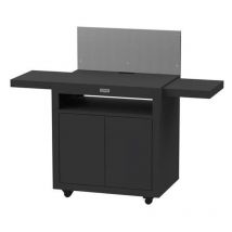 Carrello Cucina Nero 2 Ripiani