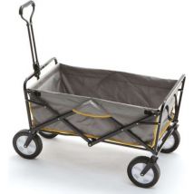 Carrello da Giardinaggio Pieghevole 85x45x53 cm in Acciaio con Manico Estensibile Taddei Graden Grigio