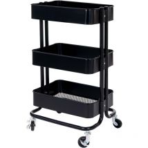 [NON UTILIZZATO] Carrello da portata cucina HHG-602 metallo 37x44x79cm nero