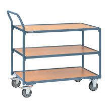 Promat - Carrello da tavolo 3 zone di carico L1000xP600mm blu Trgf.300kg maniglia di spinta verticale