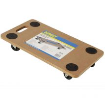 ETT - Carrello Pedana con Ruote Sposta Carichi Mobili in Legno Carico Max 150kg Kinzo